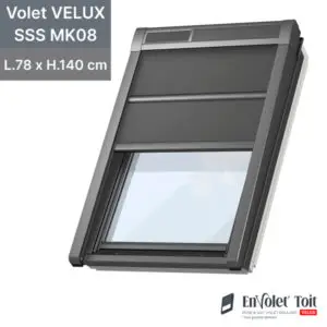 Volet fenêtre de toit roulant souple à énergie solaire VELUX sss mk08