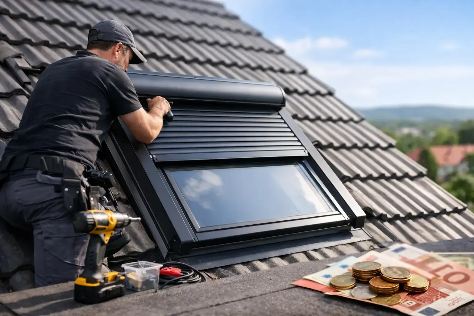 Pose de volet roulant Velux : prix réel