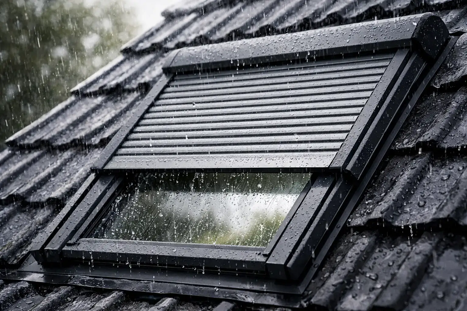 Volet roulant VELUX isolation bruit pluie